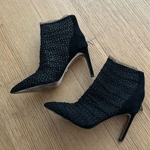 Black and Gold Sam Edelman Heeled Booties